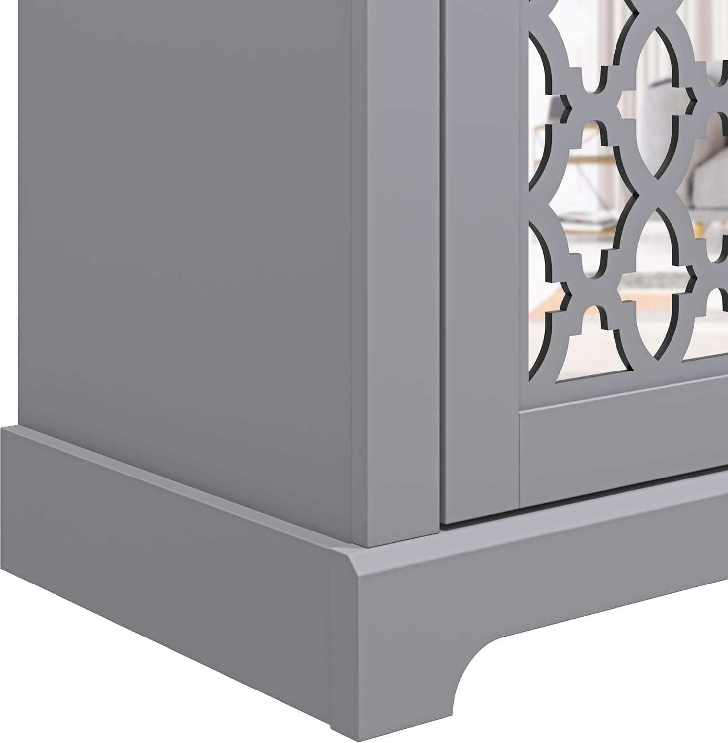 Modern Grey Sideboard Cabinet 3 Door 2 Drawer Storage Unit Hallway