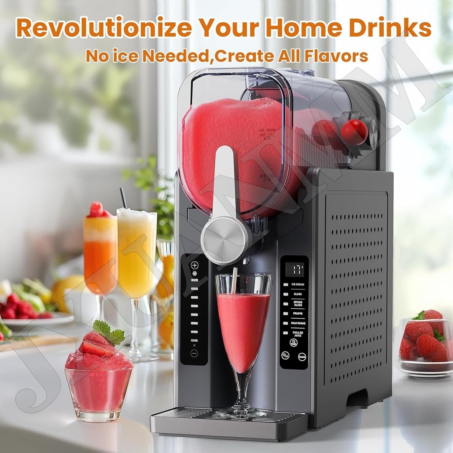 Slushie Machine No Ice Frozen Drink Maker 2.5L Auto Clean 6 Presets