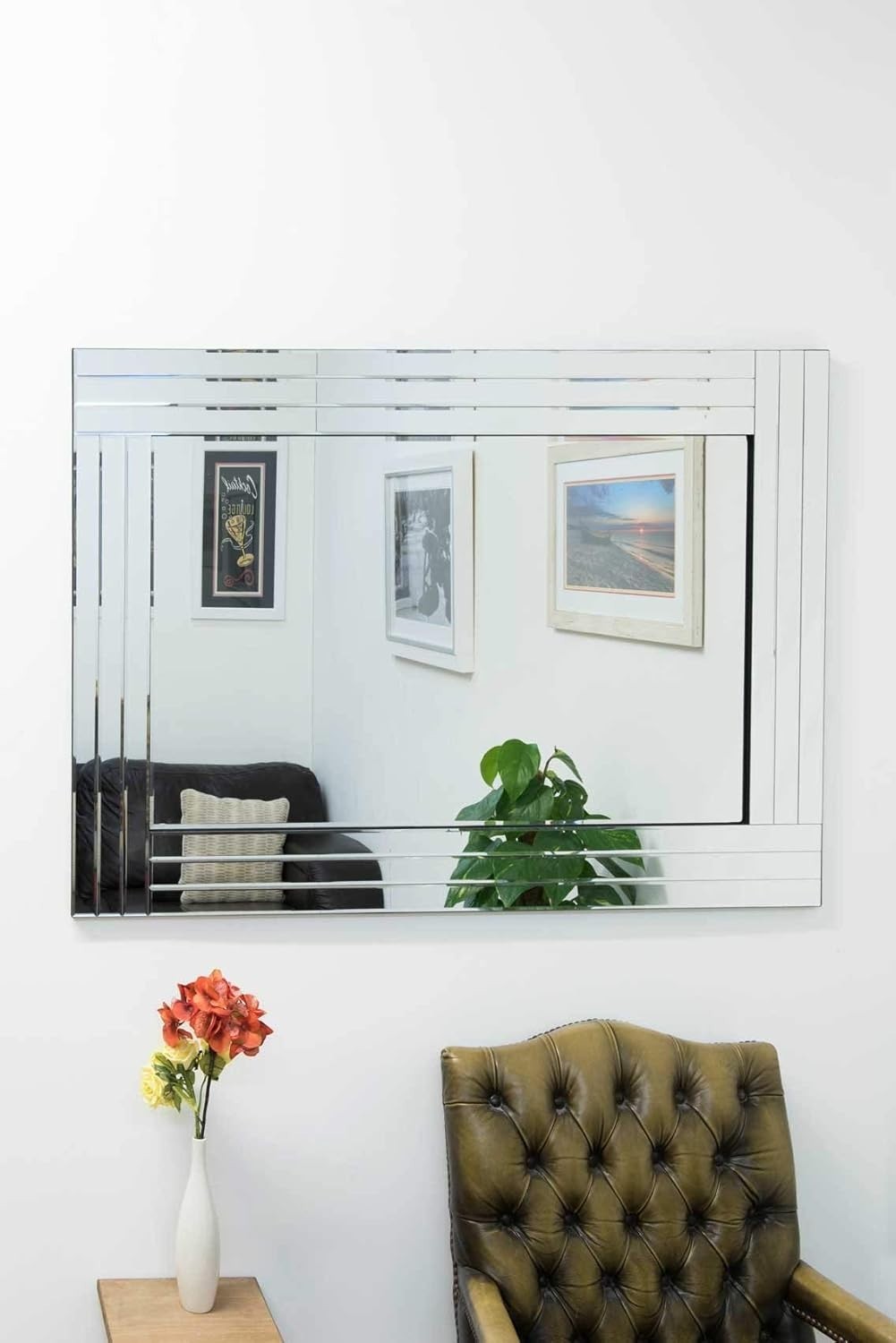 Modern 120x80cm Bevelled Edge Venetian Wall Mirror – Stylish & Versatile