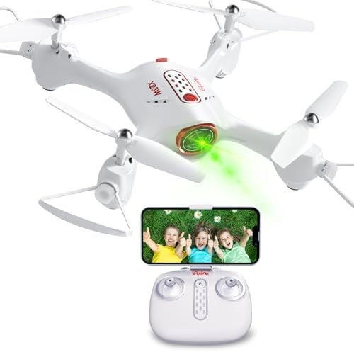 Mini Drone with Camera for Kids 360° Flip Easy Control Toy Gift with 2 Batteries