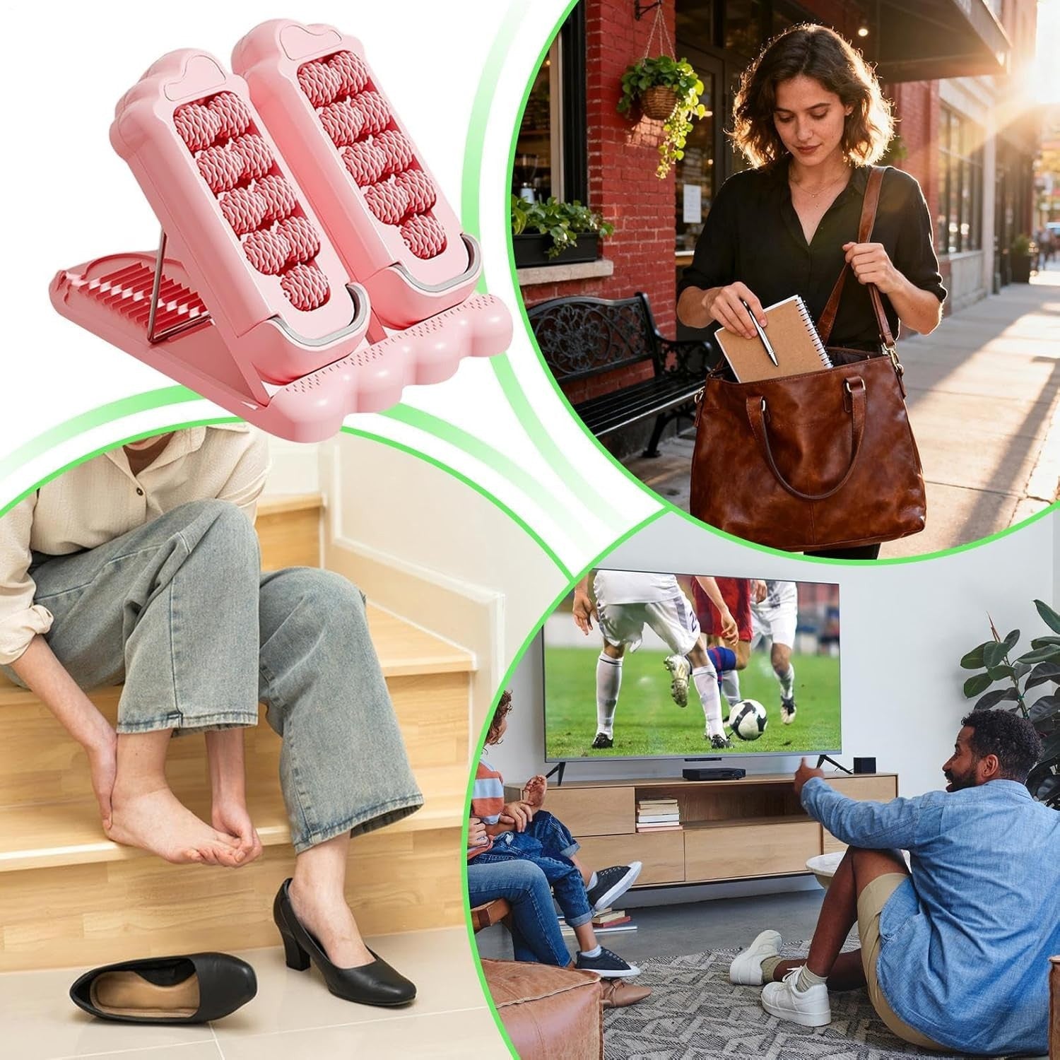 Deep Tissue Foot Massage Roller Adjustable Pressure Pain Relief Tool