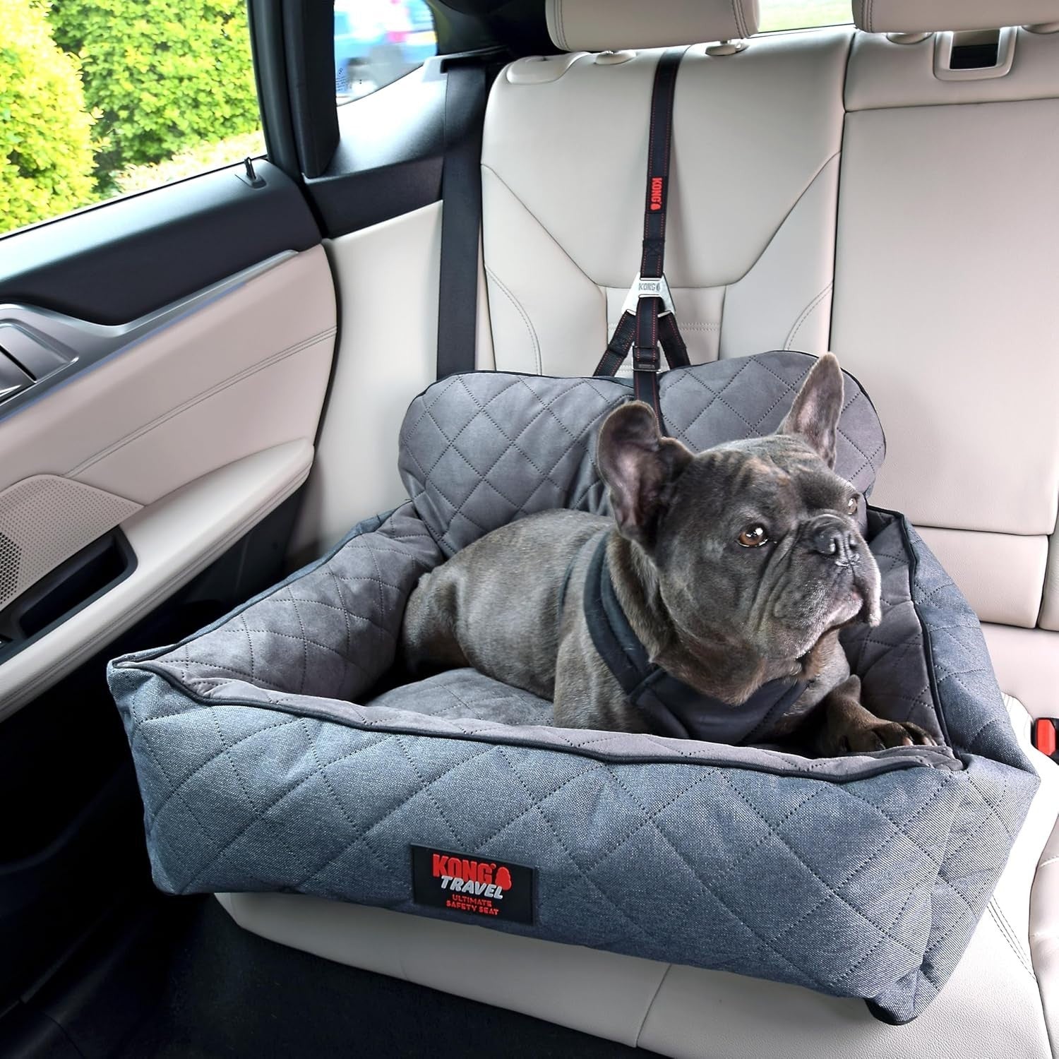 Dog Car Seat Safety Tether Travel Bed ISOFIX Pet Booster Medium