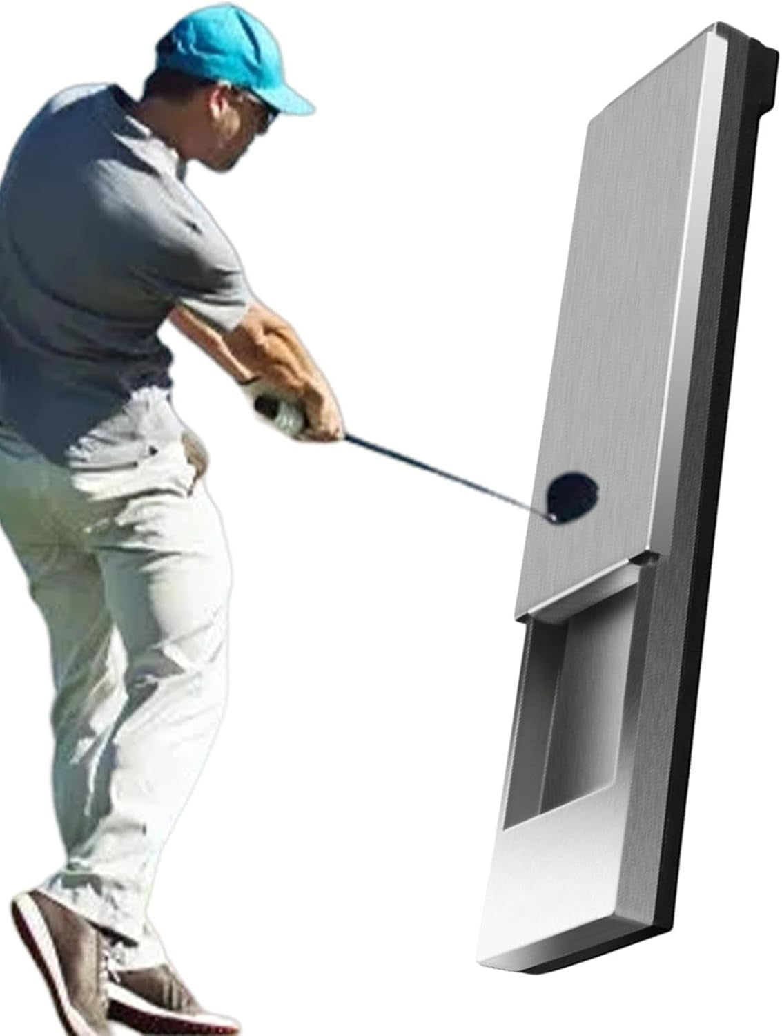 Golf Swing Trainer Aid Stainless Steel Swing Analyzer Tool