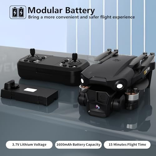 Foldable Mini Drone with 4K Camera, Brushless Motor, App Control, Carry Case