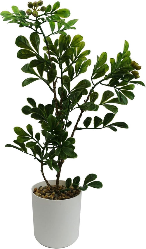 Leaf Artificial Bonsai Tree 45cm Tabletop Faux Plant with Pot Home Office Decor