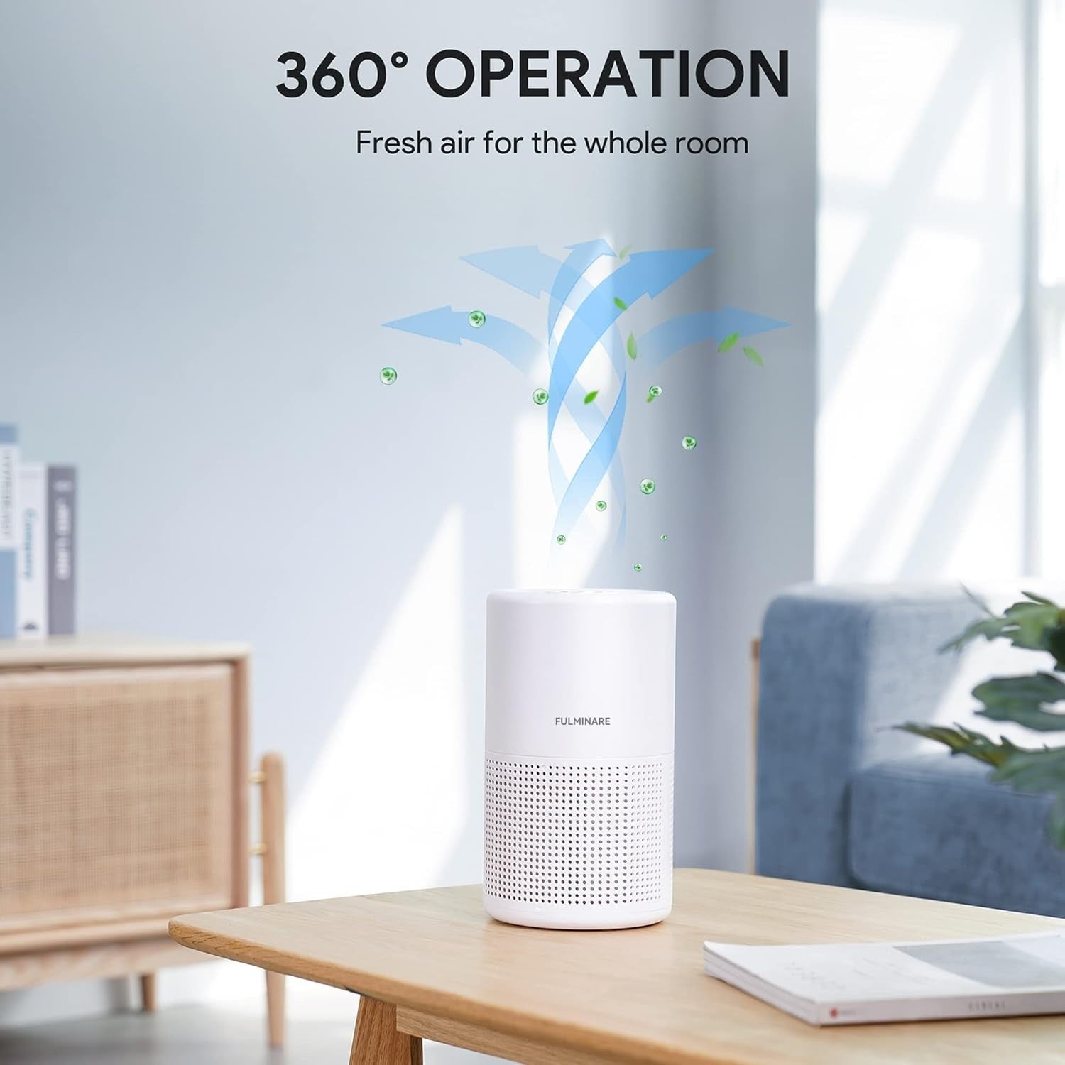 H13 HEPA Air Purifier Bedroom Quiet Night Light Portable Dust Smoke