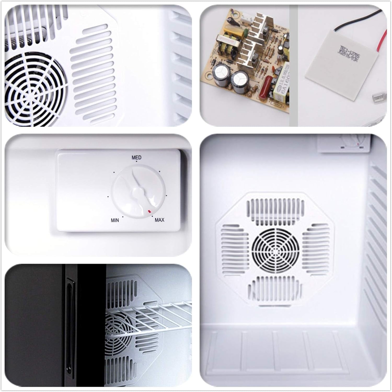 10L Mini Fridge Black Portable Quiet Frost-Free Bedroom Freezer