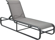 Adjustable Outdoor Sun Lounger Recliner with Water-Resistant Textilene & Durable