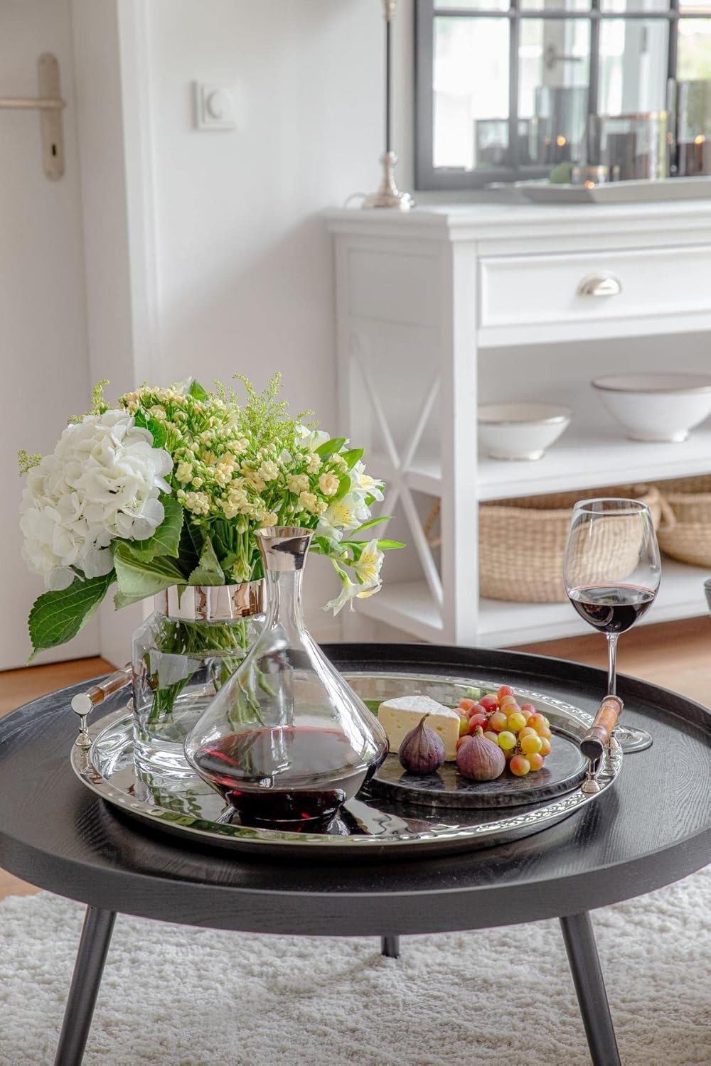 Luxury Crystal Carafe 2.1L Platinum Rim Glass Water Wine Decanter