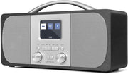 Anthracite DAB DAB+ FM Alarm Clock Bluetooth Stereo Bedside Radio Dual Alarm