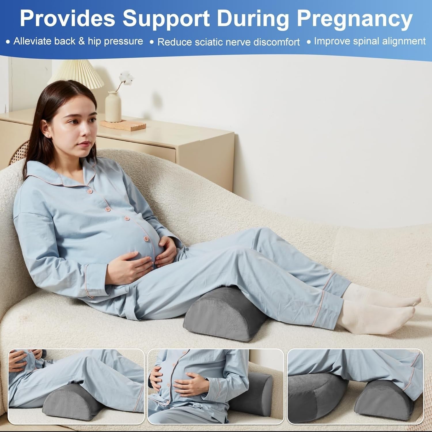 Pregnancy Maternity Full Body Pillow 3-in-1 Leg Support Sleep Comfort