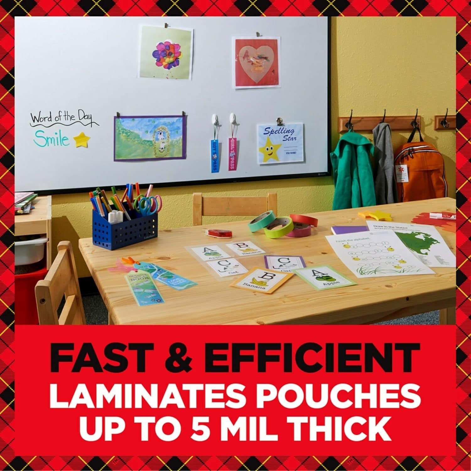 Extra Wide 13” Thermal Laminator 1-Min Warm-Up Fast Bubble-Free