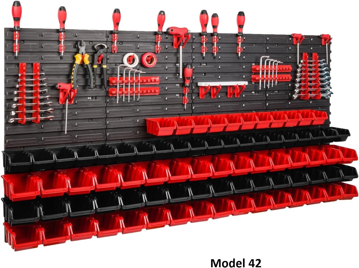 Large Garage Tool Pegboard Wall Storage Organizer Bin Rack
