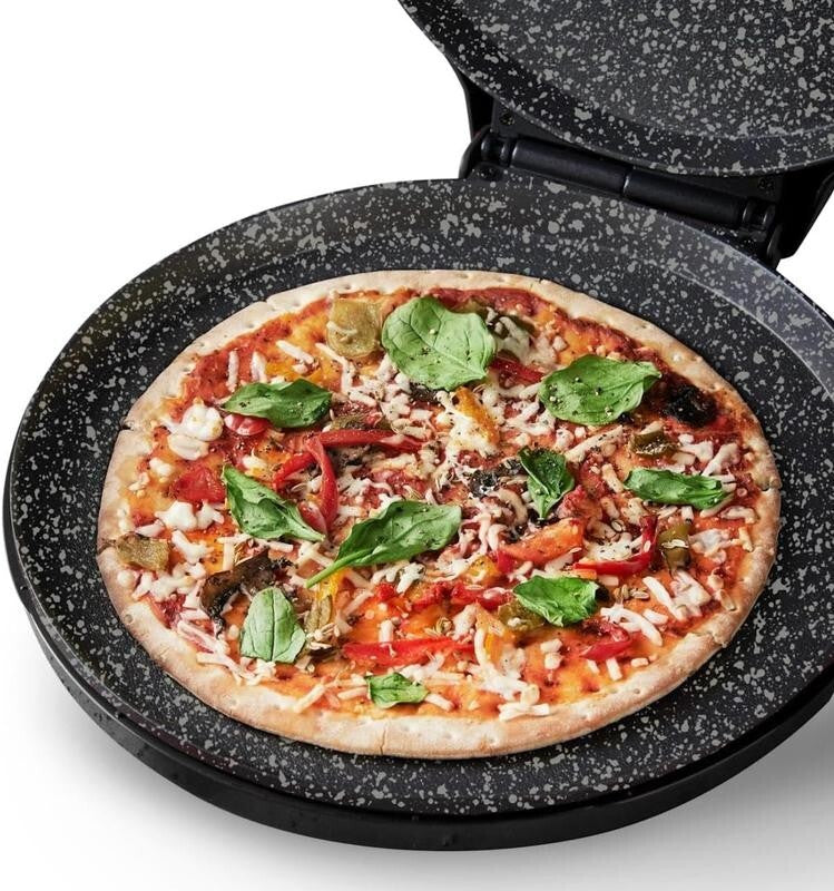 12" Electric Pizza Maker 1450W Non-Stick Crepe Pancake Oven
