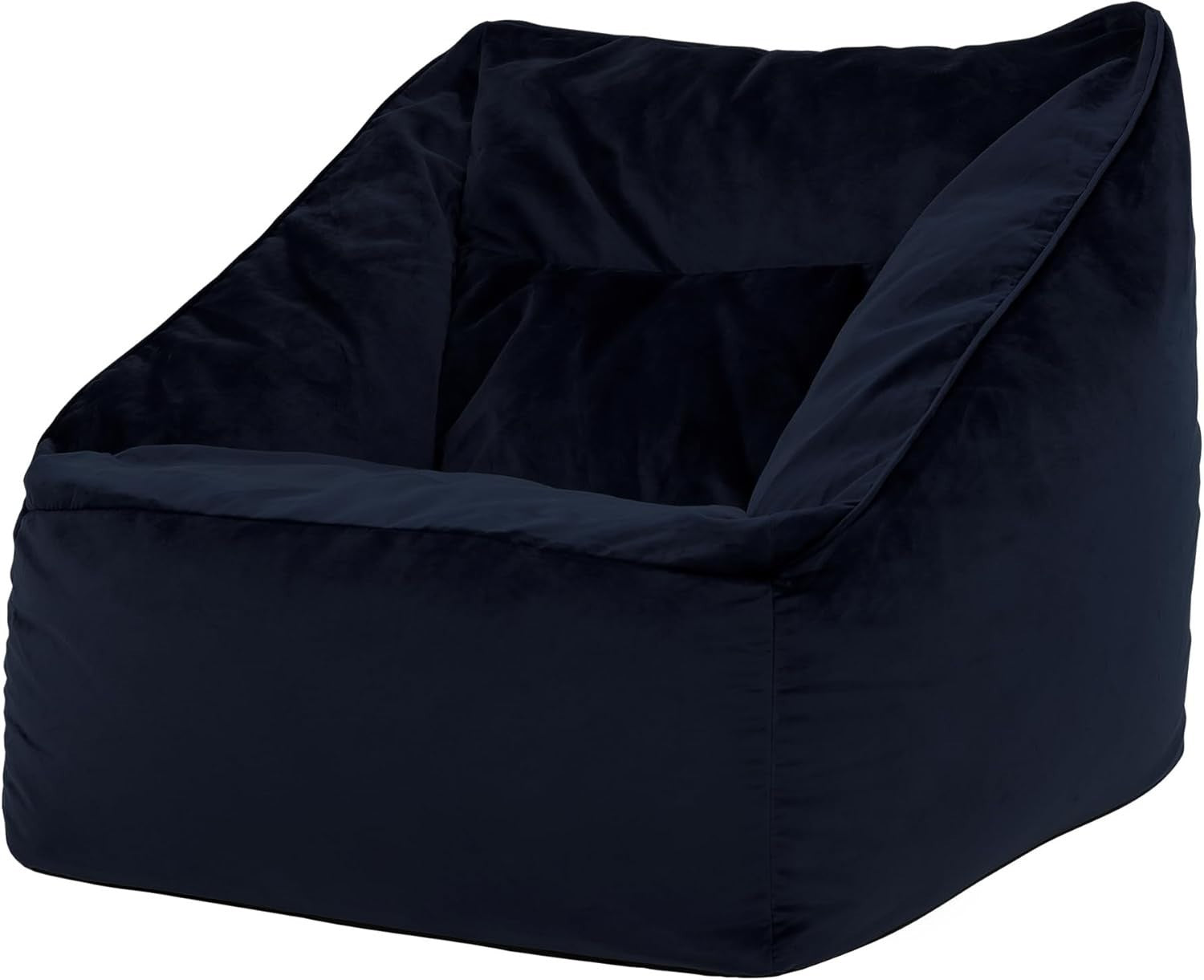 Velvet Bean Bag Chair Adult Armchair Lounge Seat Soft Midnight Blue Sofa