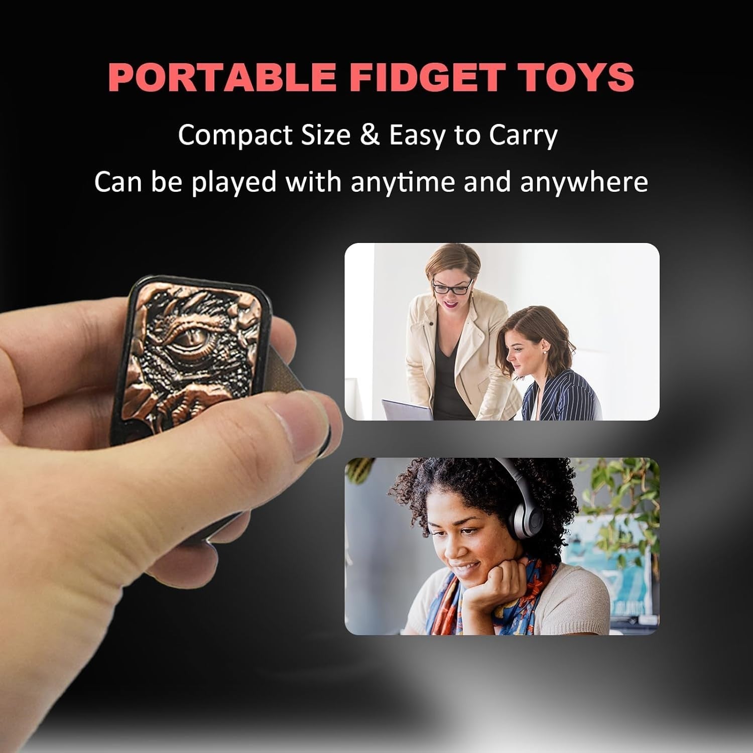 Copper Fidget Slider Metal EDC Stress Relief Executive Desk Toy