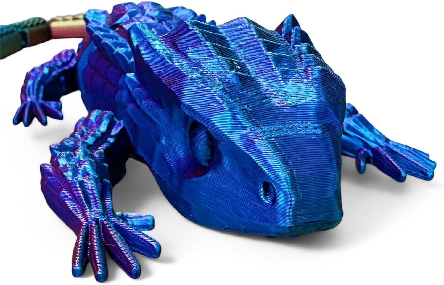 Giant 19in Lizard Fidget Colour Changing Articulated Sensory Toy