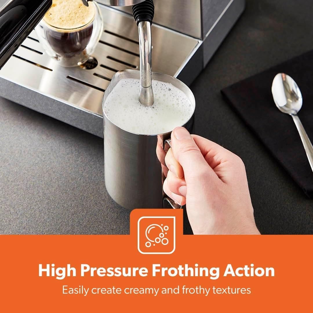 15 Bar Espresso Machine 1.8L | Milk Frother | Precision Gauge | 1140W Steel