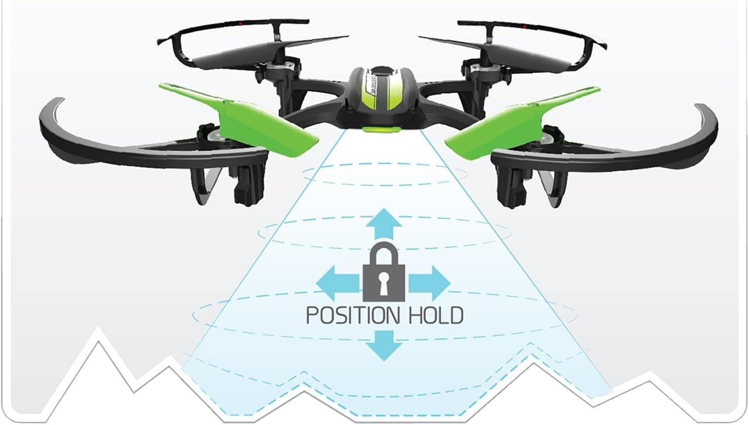 Sky Viper Fury Stunt Drone 1080p Camera Surface Scan Auto Pilot Quadcopter