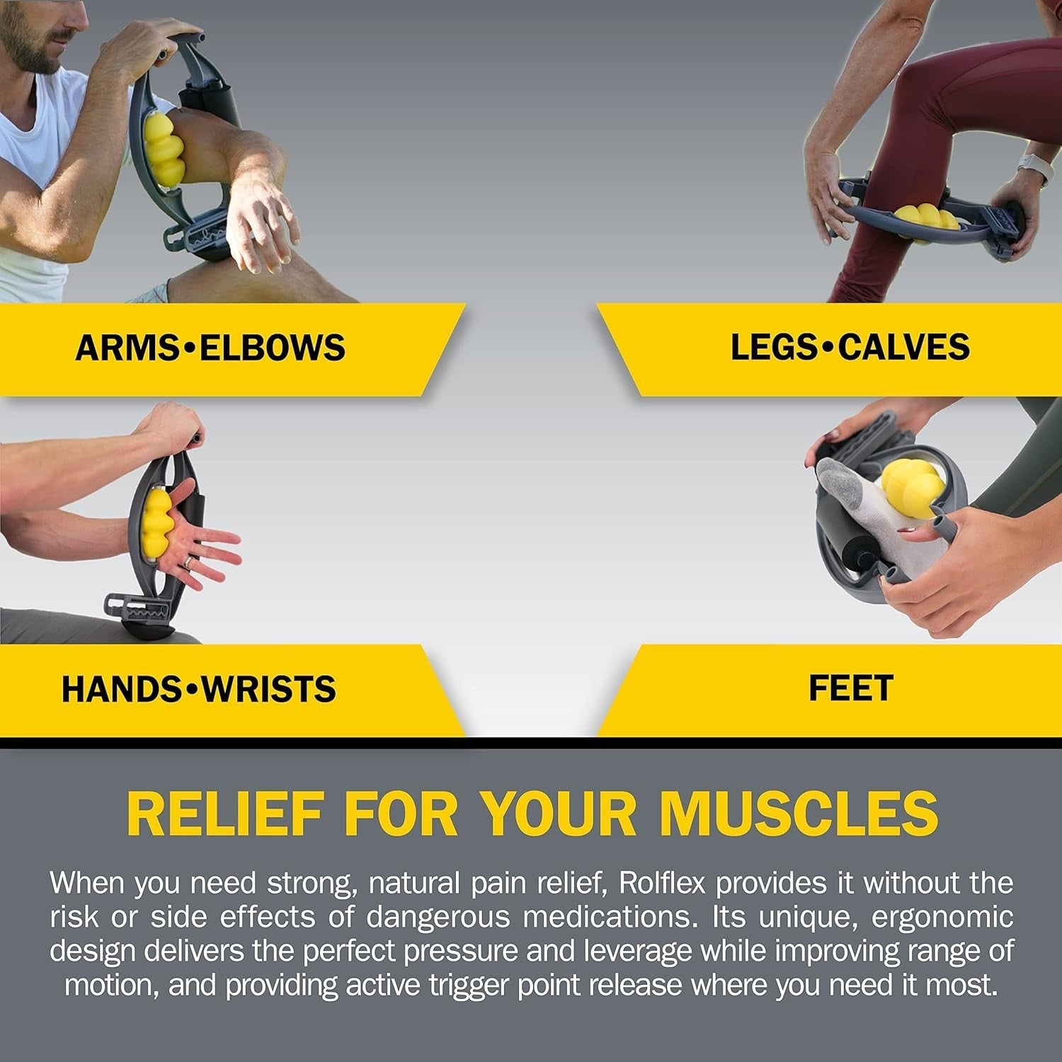 Full Body Foam Roller Massager for Deep Muscle Relief & Trigger Point Therapy