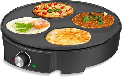 Electric Crepe & Pancake Maker 1200W Non-Stick Multi Breakfast Grill