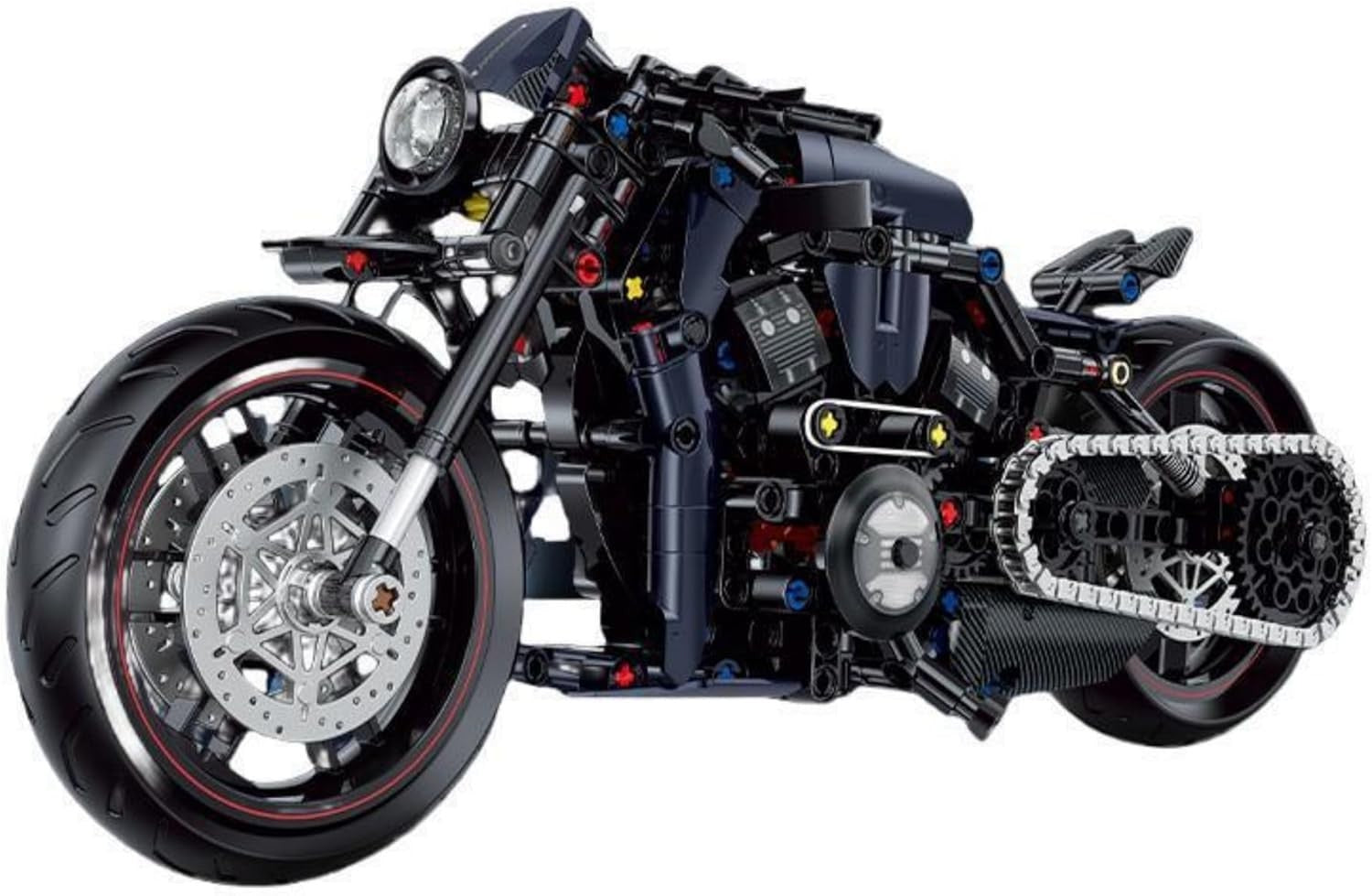 Realistic 623pcs Motorcycle Model Kit with Suspension & Moving Parts
