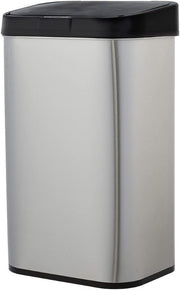 60L Stainless Steel Sensor Bin Black & Silver Kitchen