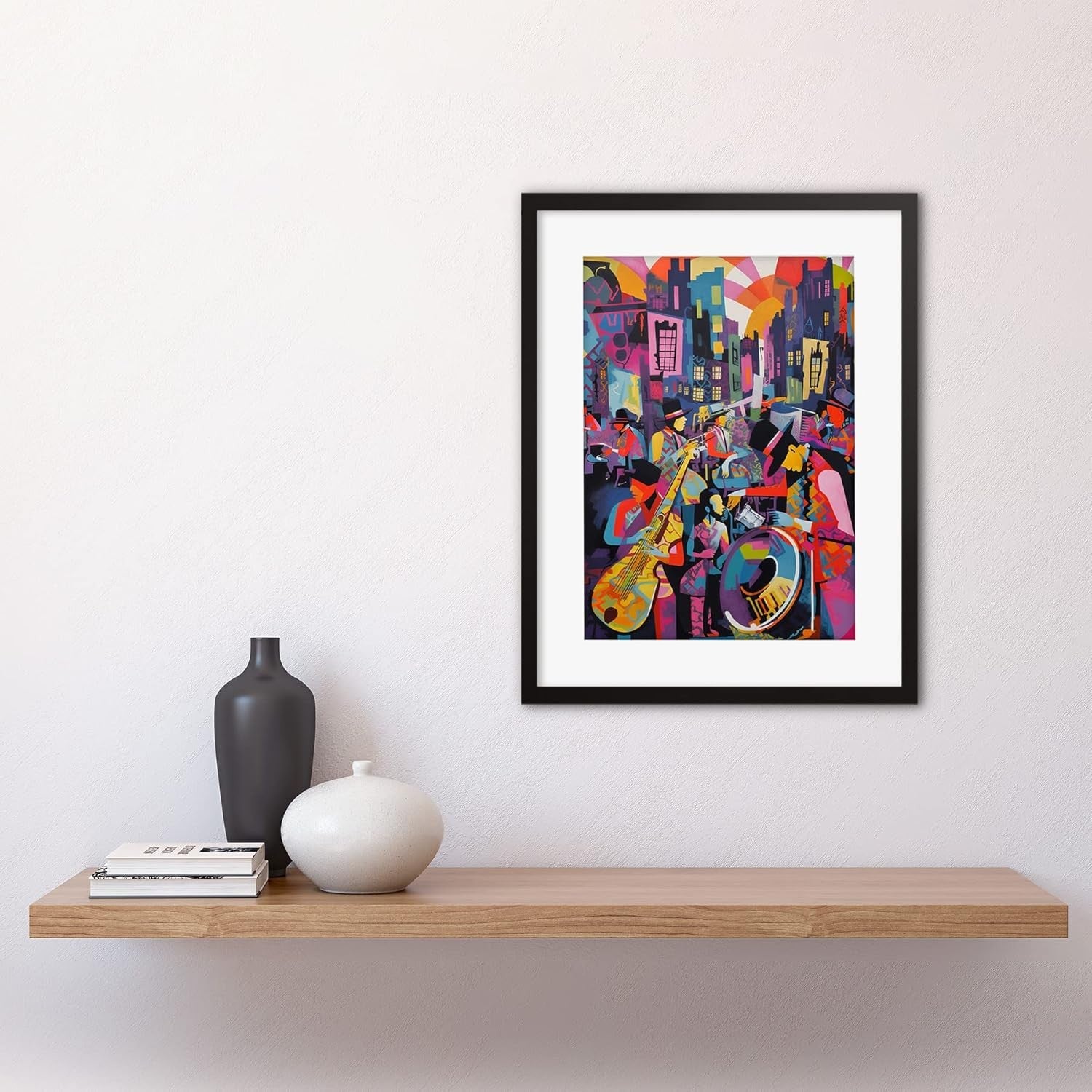 Festival Wall Art – Abstract Modern Musicians Print 12x16