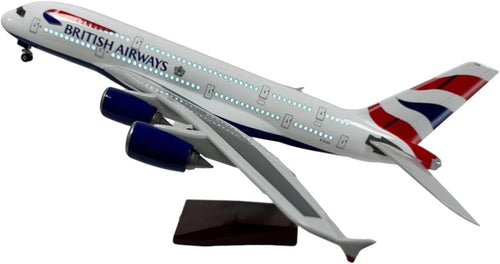 Large Scale Model Plane w/ Voice-Activated Lights & Stand | Aviation Decor