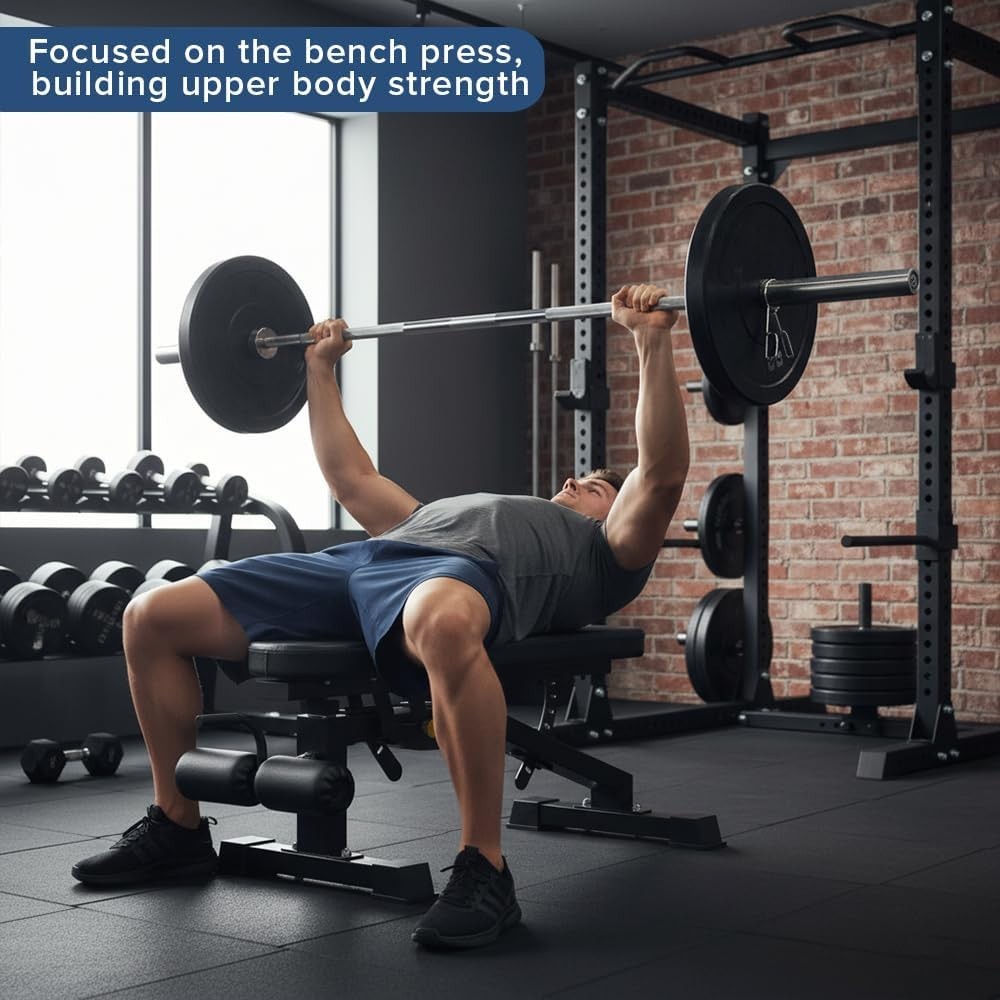 Commercial Adjustable Weight Bench Foldable 9 Position 450kg Home Gym