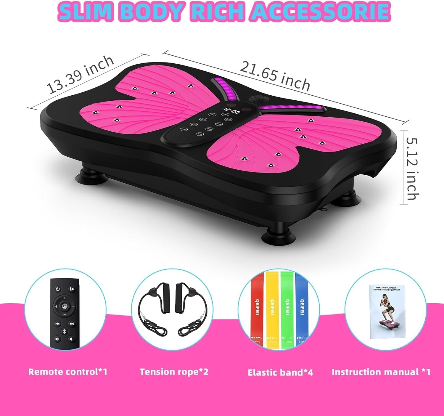 Vibration Plate Exercise Machine 3D Body Shaker 200 Speeds 400LB Home Gym