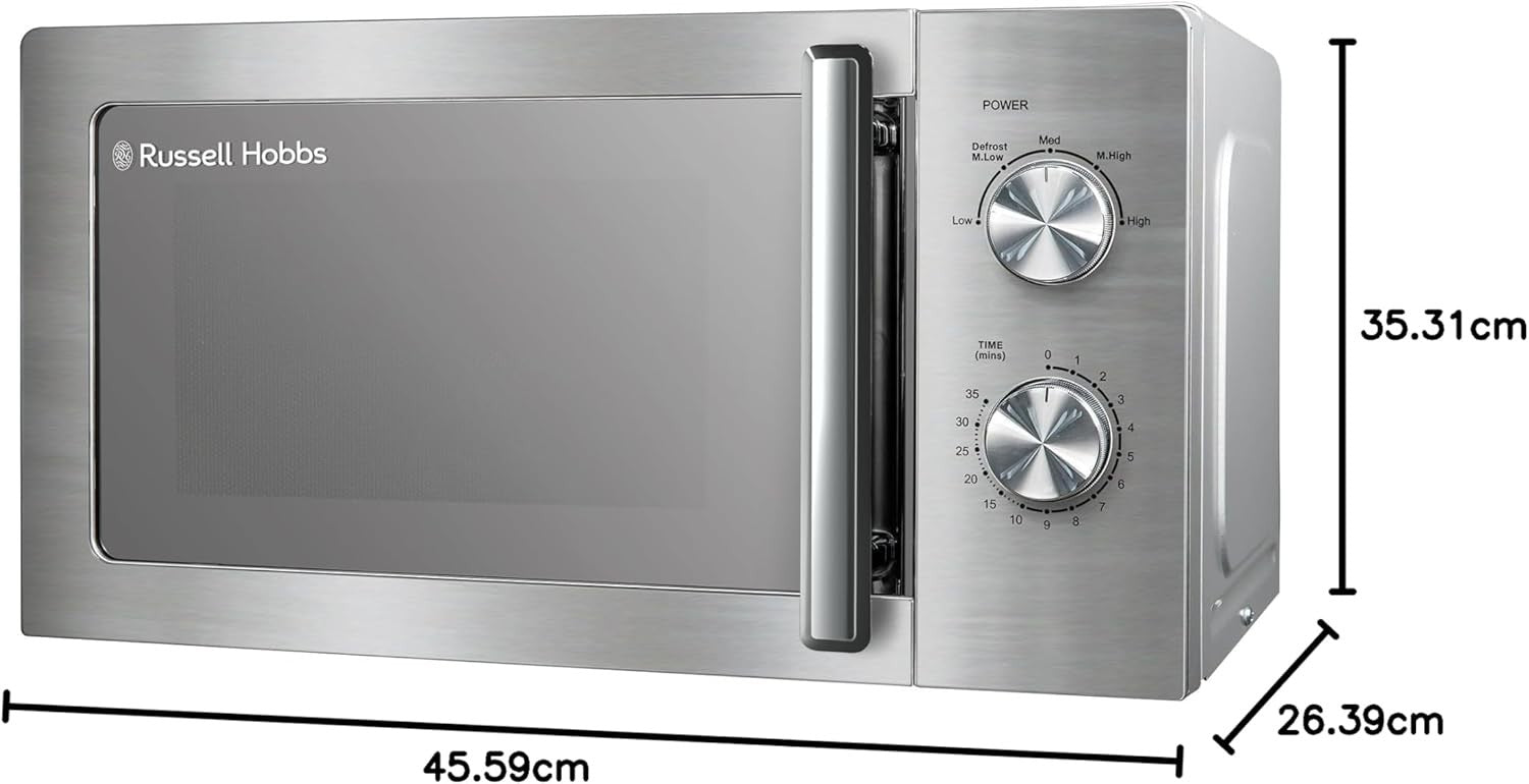 20L 800W Stainless Steel Microwave Manual 5 Power Defrost