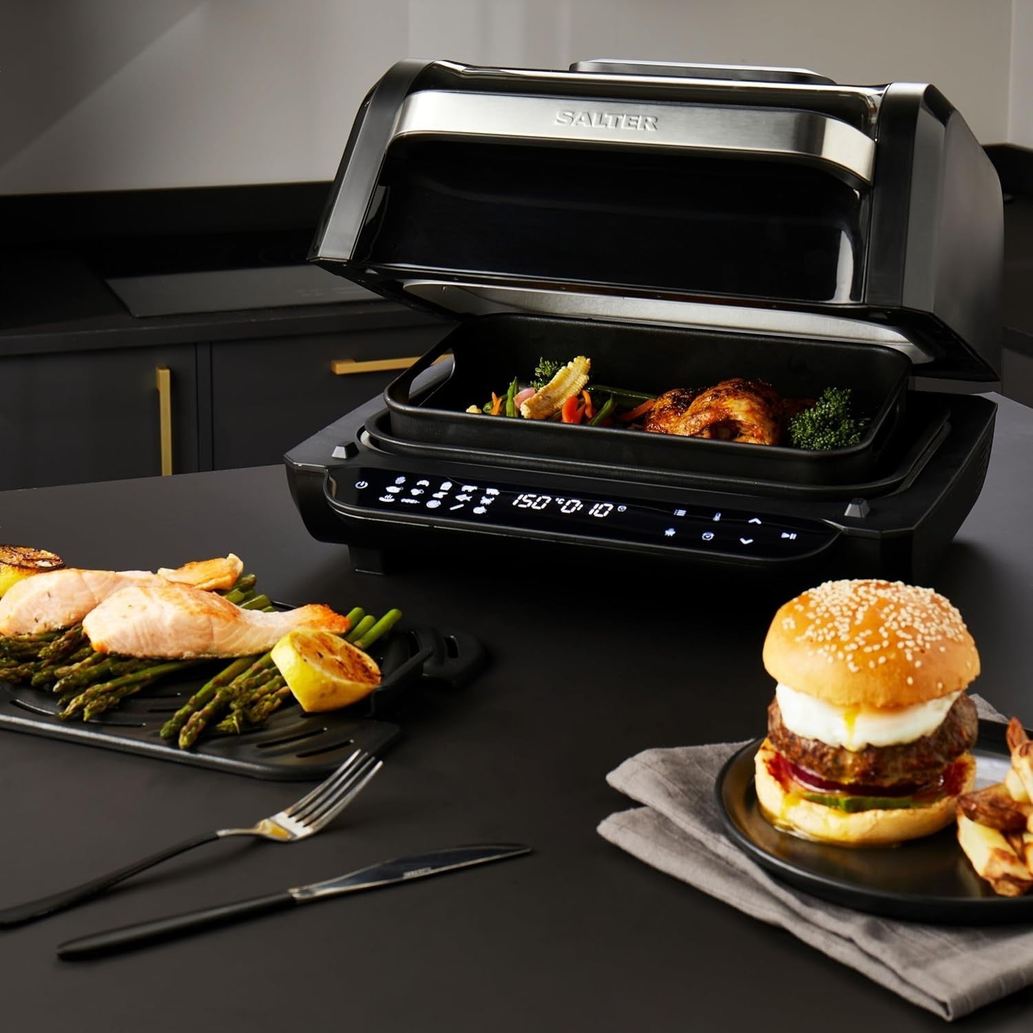 16-in-1 AeroGrill Air Fryer 3.8L | Health Grill, Multicooker, LED Touch, 1700W
