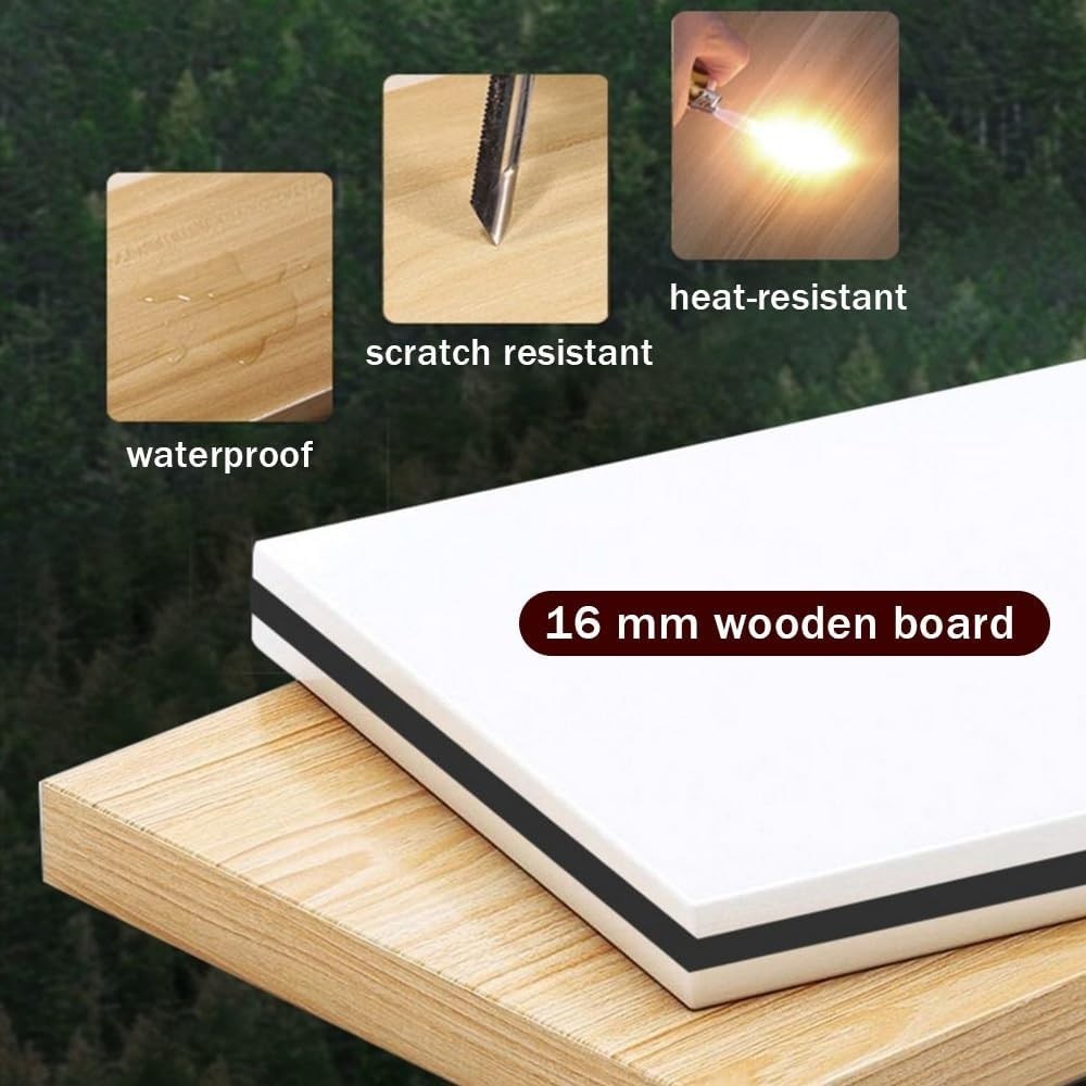 116cm White Desktop Bookshelf 2-Tier Desk Hutch Industrial Storage Organizer