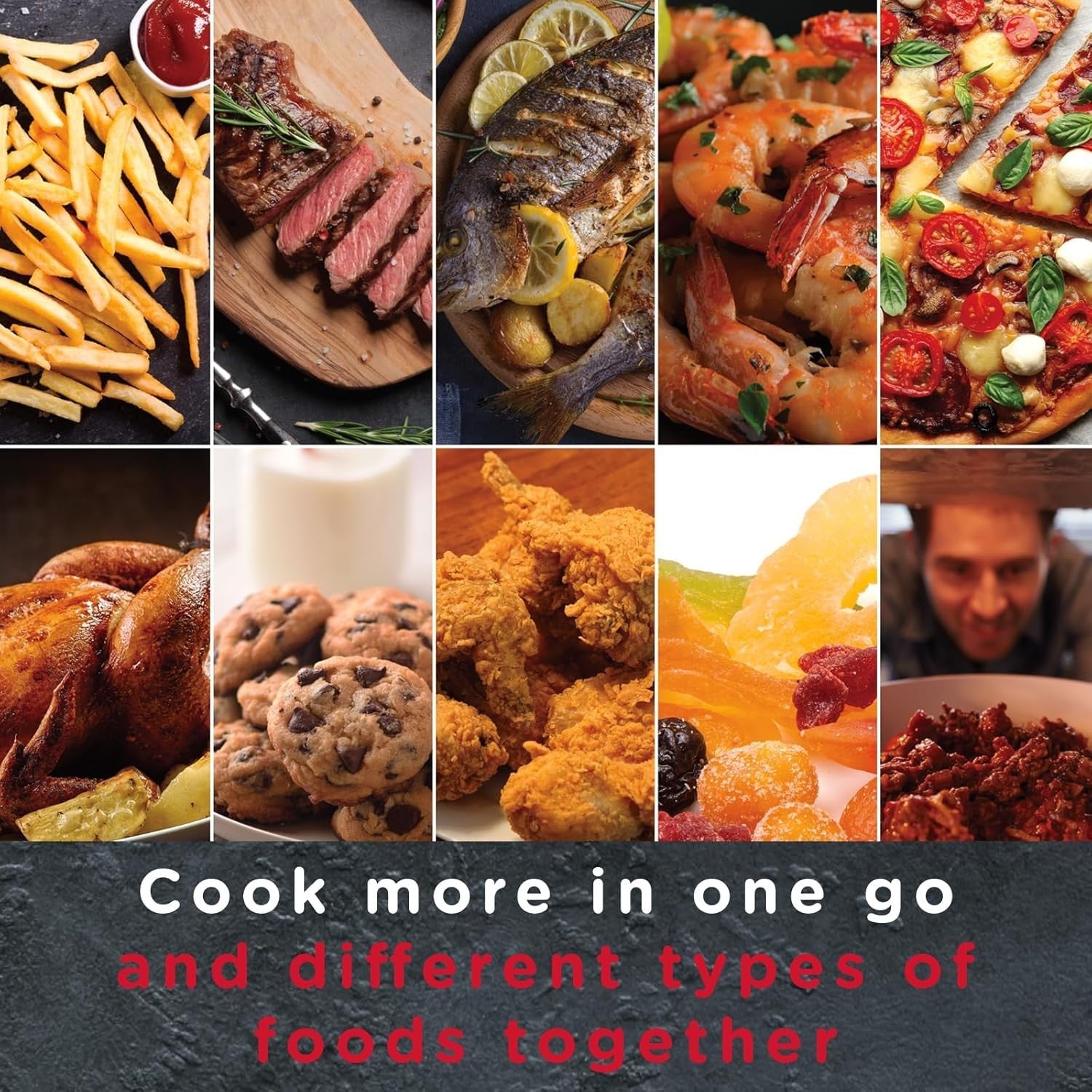 21L Air Fryer Oven with Rotisserie | Oil-Free Cooking | 1800W | Bake Broil Toast