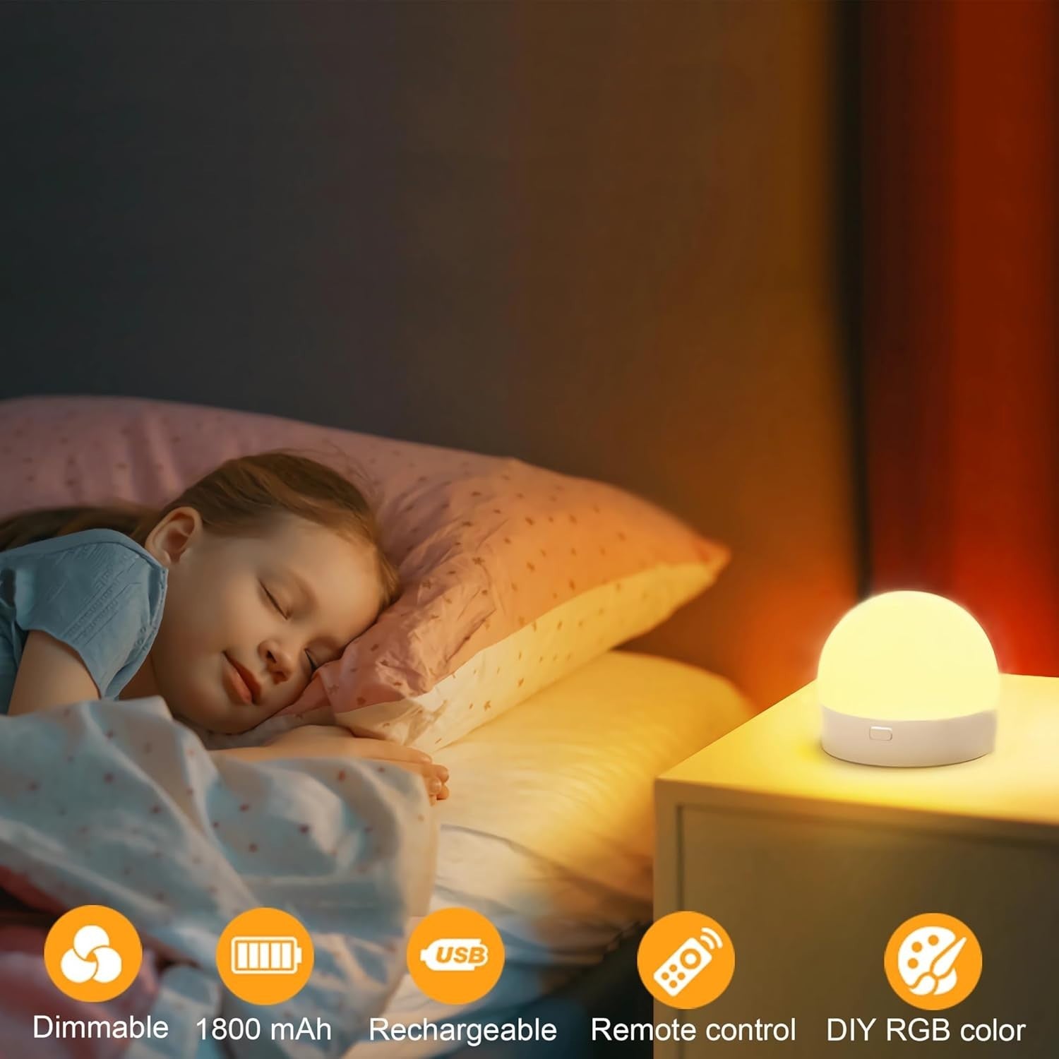 Gold Battery-Powered Wall Sconces with RGB Dimmable Light & Remote Control