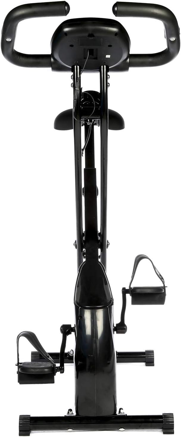 Folding Magnetic Exercise Bike Quiet Upright Home Fitness Cycle with LCD