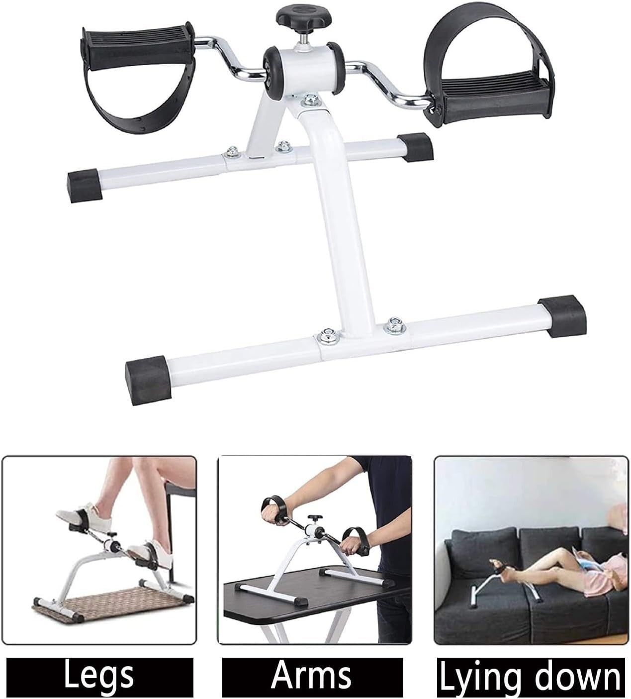 Under Desk Pedal Exerciser Adjustable Resistance Seated Arm Leg