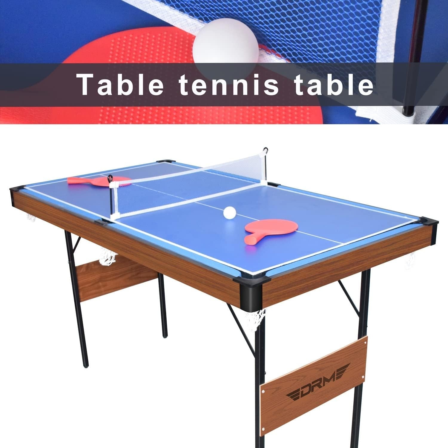 55 Inch 3 in 1 Folding Game Table Pool Hockey Tennis Combo Set