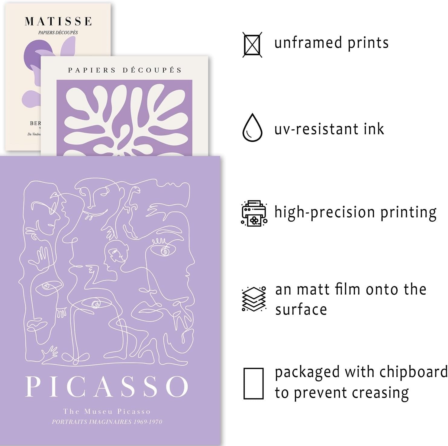 Purple Gallery Wall Art 16pc 11x14in Lavender Poster Set