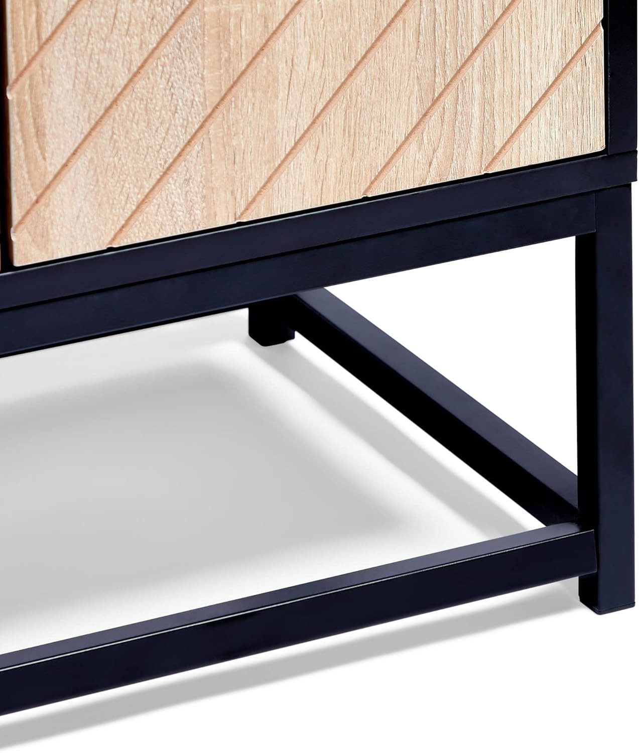 Modern Industrial Sideboard Cabinet with 4 Doors & Large Storage for Home Bar