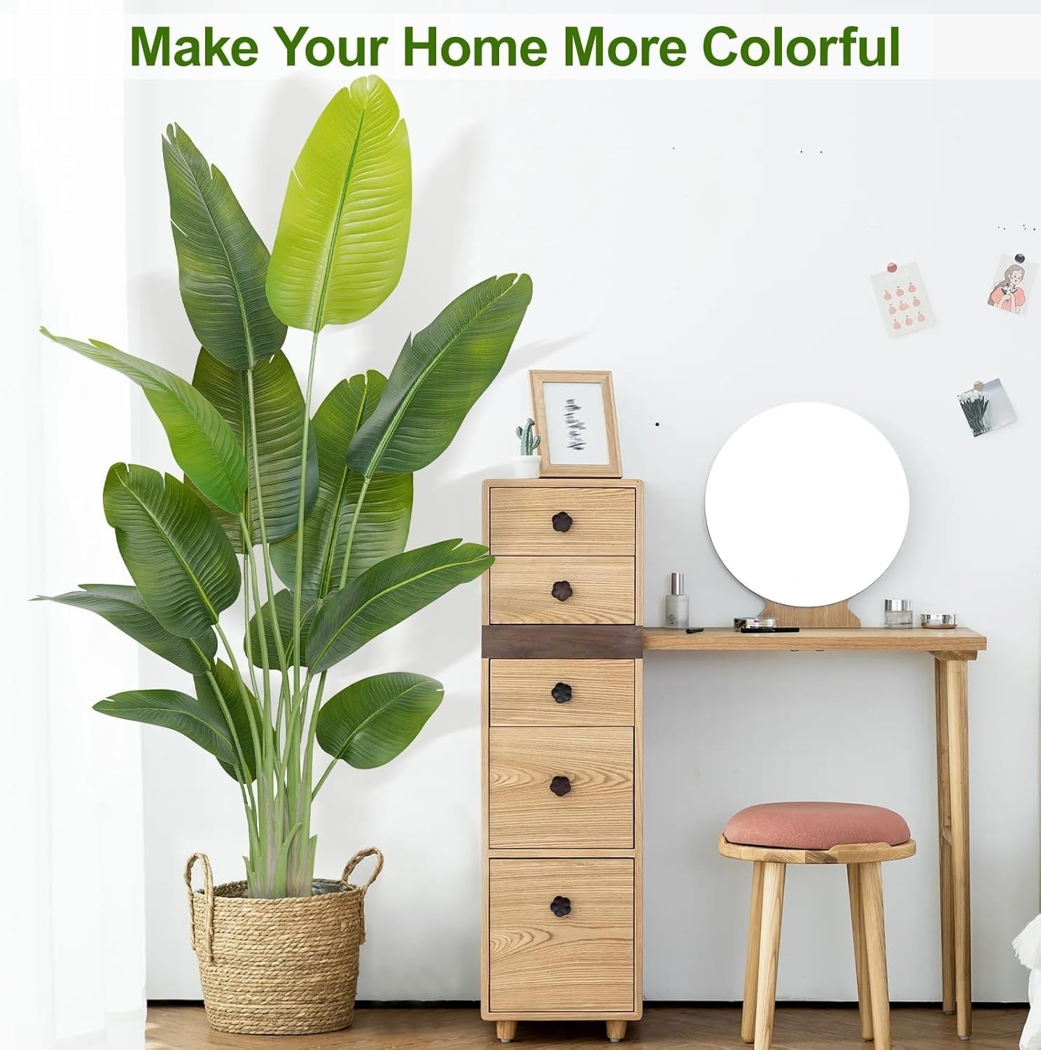 Set of 2 Bird of Paradise Plants 180cm Lifelike Indoor Potted Tropical Banana