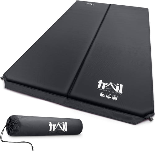 Self-Inflating Double Camping Mat 2.5cm Thick Lightweight Travel