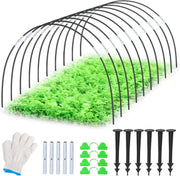30pcs Garden Hoops for Raised Beds Fiberglass Grow Tunnel Kit with Clips & Pegs
