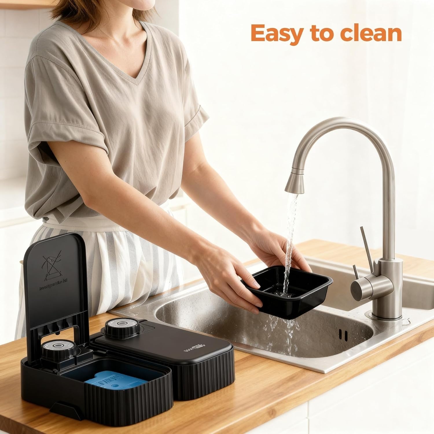Automatic Cat Feeder Wet Dry Food 2 Meal Timer Ice Pack Pet Feeder