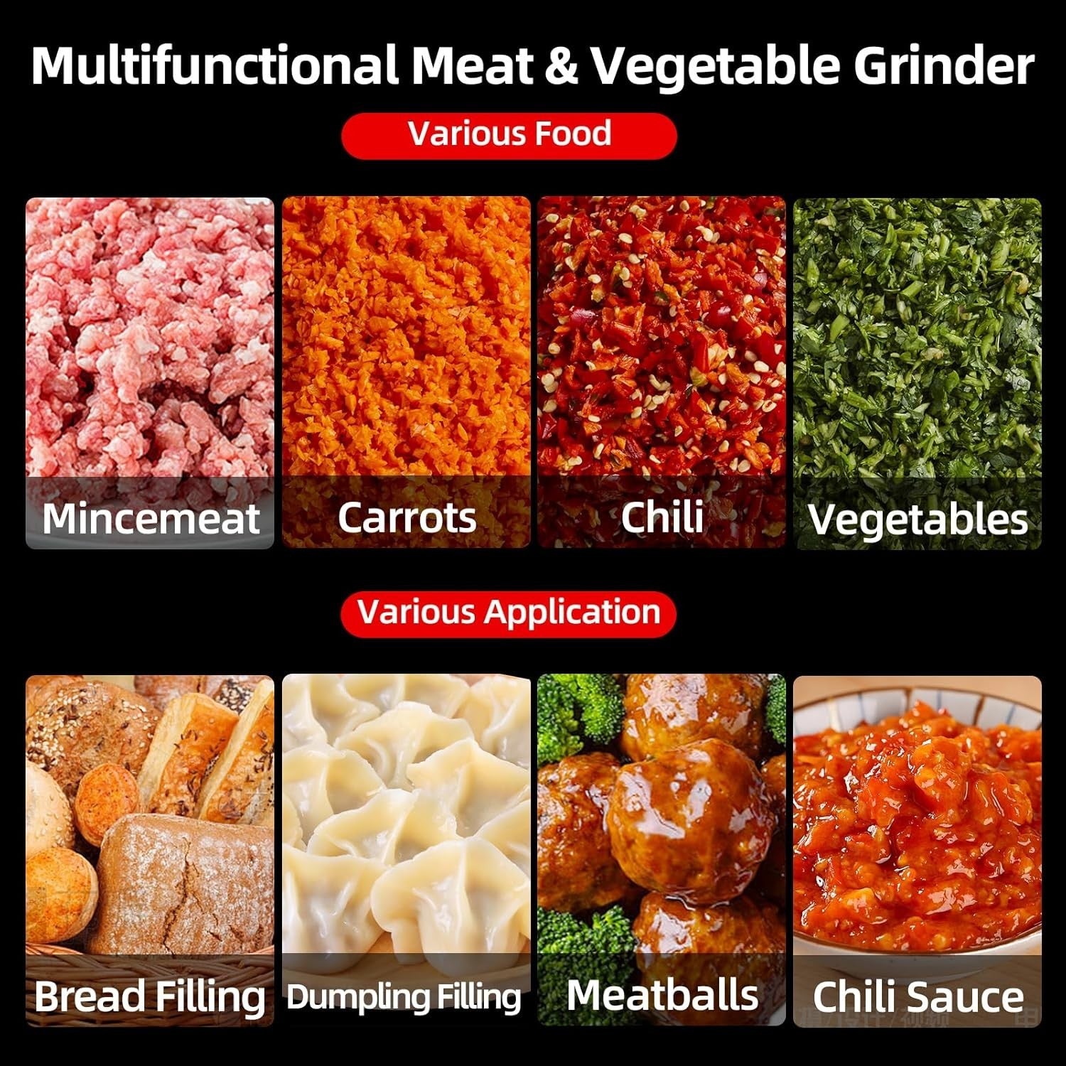 Commercial Food Processor 5.5L Meat Grinder Chopper Timer Machine