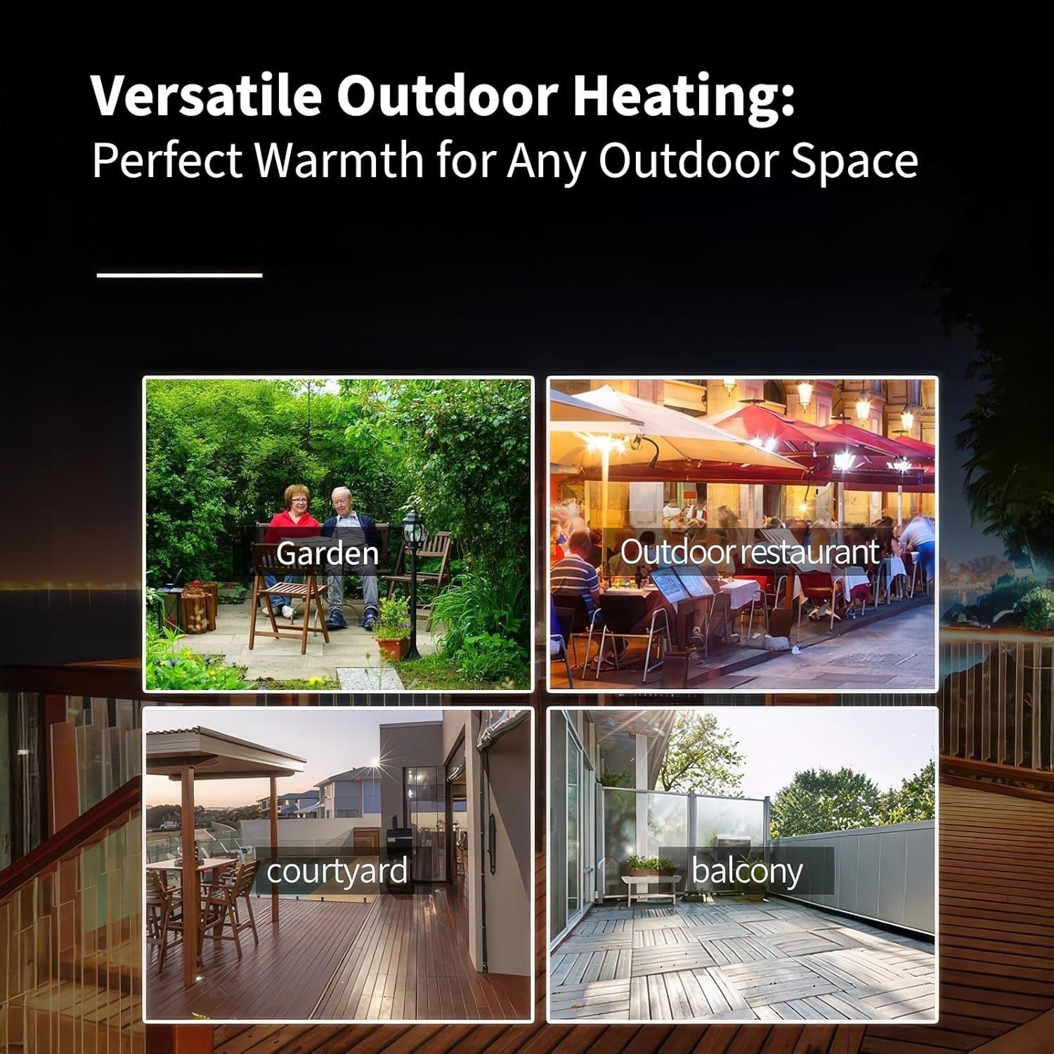 2000W Infrared Patio Heater Tower | 9 Heat Levels, Remote, Timer, Safe