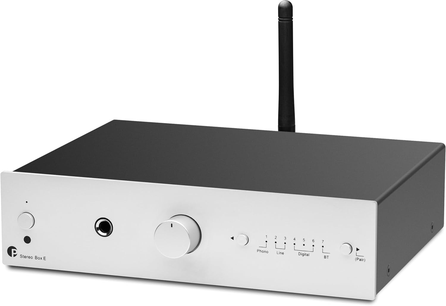 Compact Integrated Amplifier 2x40W Bluetooth DAC Phono Silver