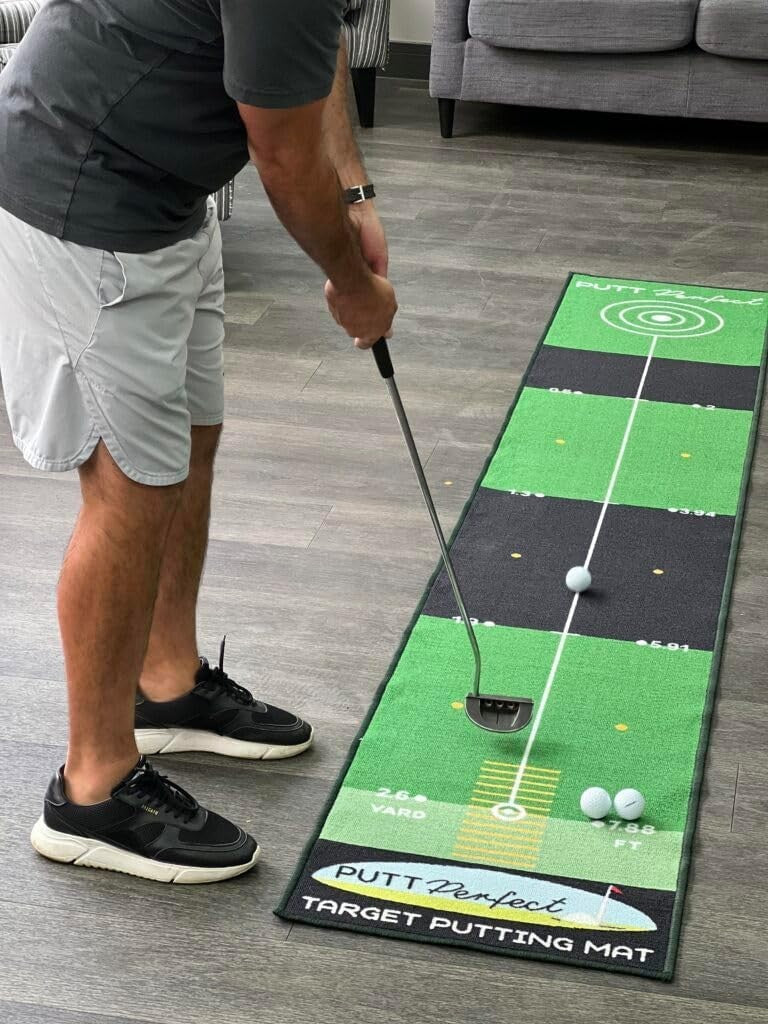 Golf Putting Mat 3m Indoor Practice Green Accuracy Training Aid