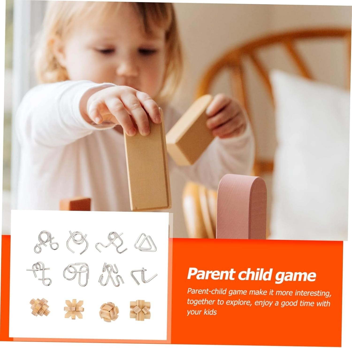 12PCS Metal Knot Puzzle Brain Teaser Fidget Toys Educational Set